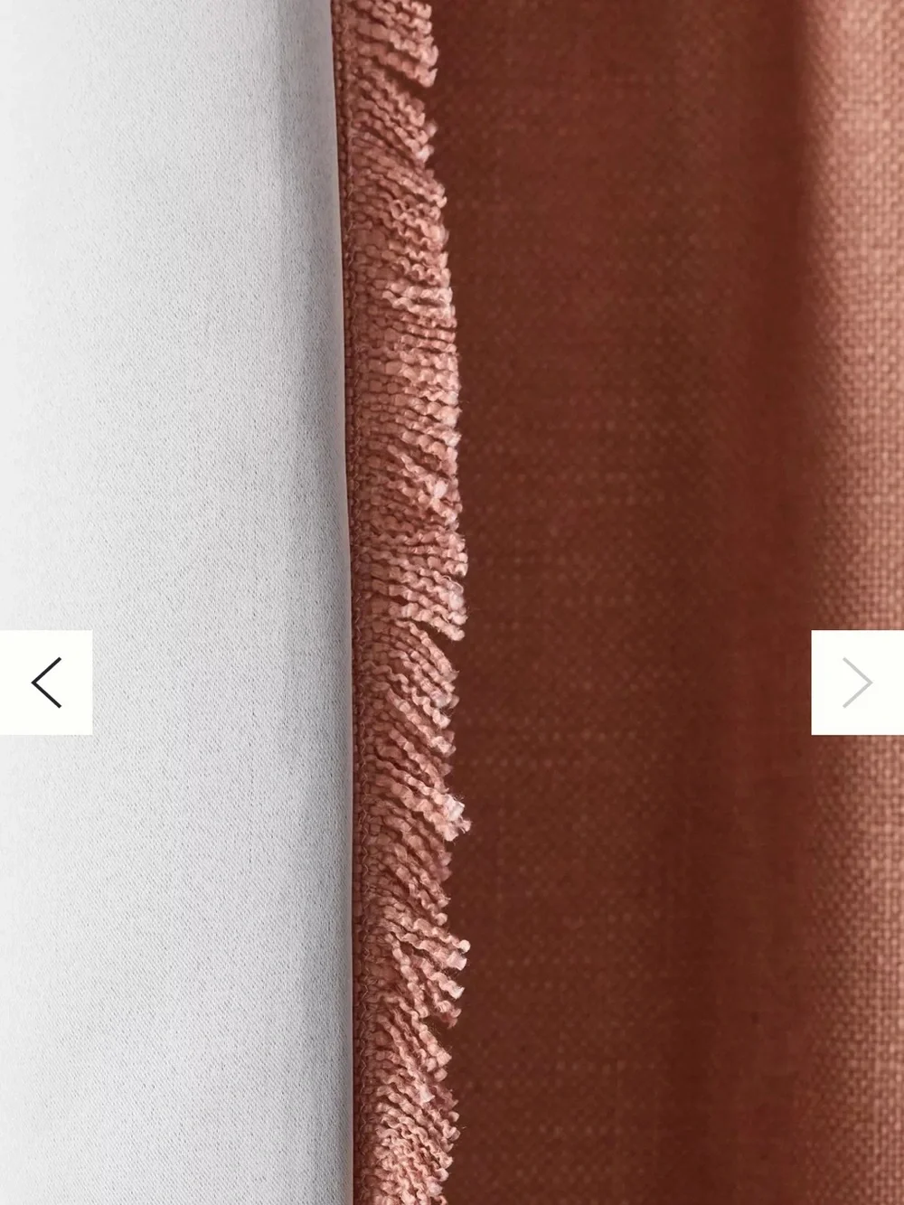 Anthropologie Fringe-Trim Drapes in Dusty Rose